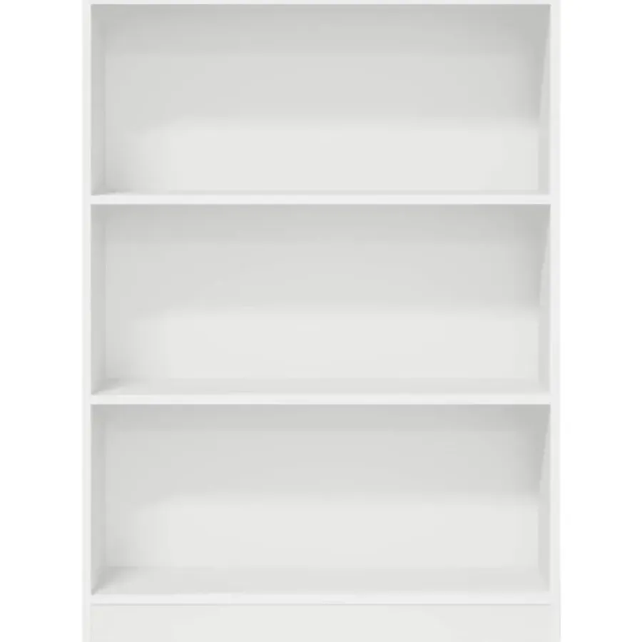 vidaXL - Boekenkast met 3 vakken - Wit - Bewerkt hout - 80x24x109 cm