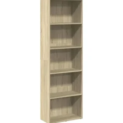 Boekenkasten|Boekenkasten-vidaXL - Boekenkast met 5 vakken voor woonkamers - Sonoma eiken - 60x30x189 cm