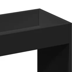 Boekenkasten|Boekenkasten-vidaXL - Boekenkast met deuren en 5 vakken - Zwart - Bewerkt hout - 92x33x180 cm