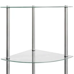 Boekenkasten|Boekenkasten-vidaXL - Boekenkast met 6-laags planken - Transparant - Glas - 30x30x160 cm