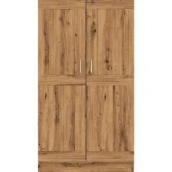 Boekenkasten|Boekenkasten-vidaXL - Boekenkast met schappen en 2 deuren - Artisan eiken - 82.5x30.5x150 cm