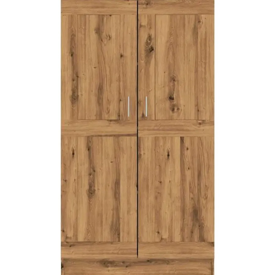 Boekenkasten|Boekenkasten-vidaXL - Boekenkast met schappen en 2 deuren - Artisan eiken - 82.5x30.5x150 cm
