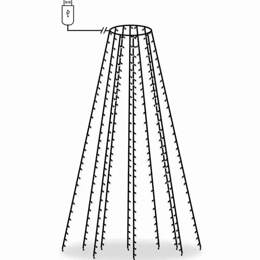 Kerstverlichting-vidaXL - Boomverlichting - Wit - PVC