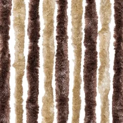 Raam En Deurhorren|Vliegengordijnen En Deurgordijnen-vidaXL - Bruin - Polypropyleen - 90 x 220 cm