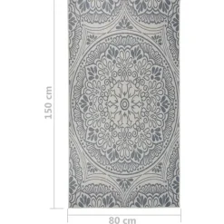 vidaXL - Buitenkleed - Blauw - Kunststof - 80 x 150 cm