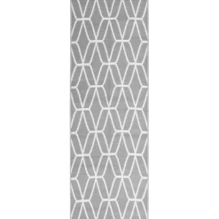 Buiten Vloerkleden|Buiten Vloerkleden-vidaXL - Buitenkleed - Grijs - Polypropyleen - 80 x 250 cm