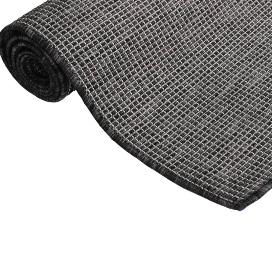 Buiten Vloerkleden|Buiten Vloerkleden-vidaXL - Buitenkleed - Grijs - Kunststof - 140 x 200 cm