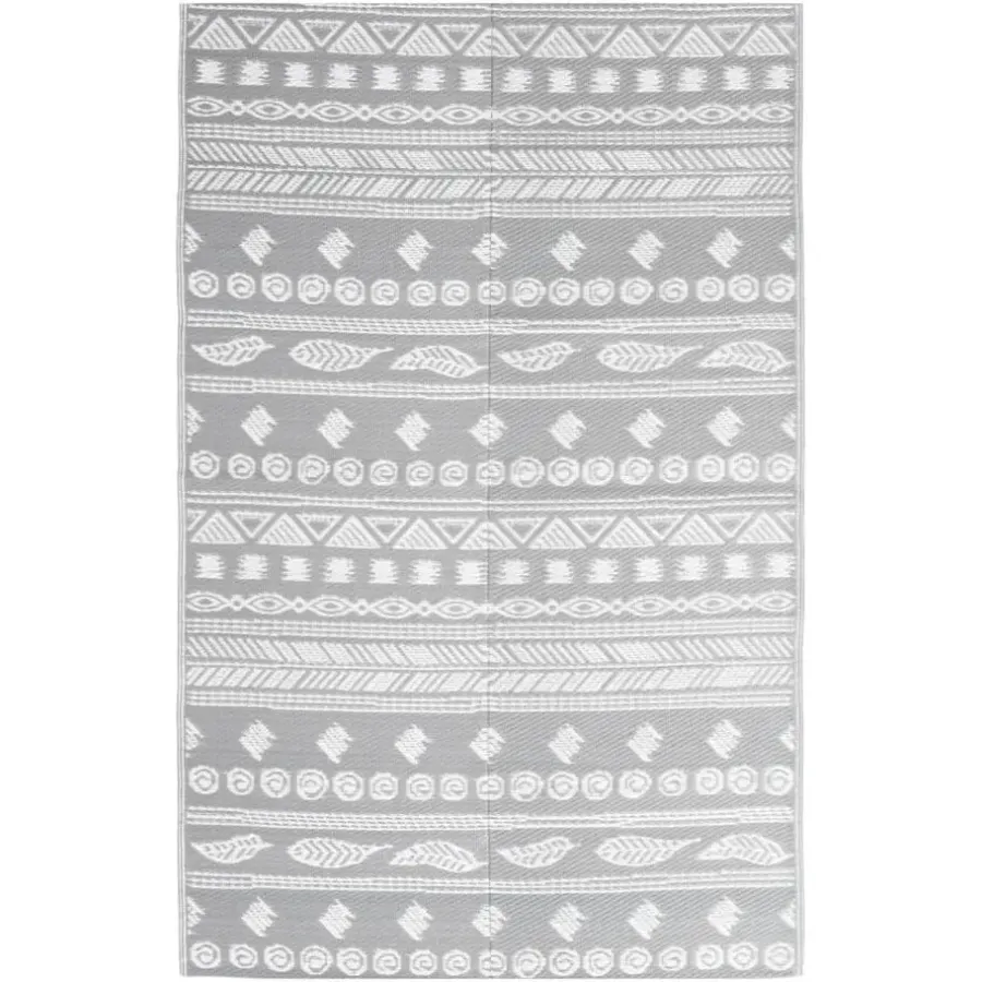 Buiten Vloerkleden|Buiten Vloerkleden-vidaXL - Buitenkleed - Grijs - Polypropyleen - 120 x 180 cm