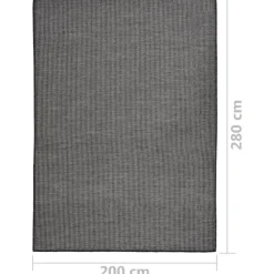 Buiten Vloerkleden|Buiten Vloerkleden-vidaXL - Buitenkleed - Grijs - Kunststof - 200 x 280 cm