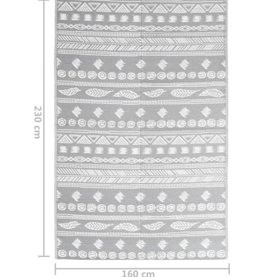 Buiten Vloerkleden|Buiten Vloerkleden-vidaXL - Buitenkleed - Grijs - Polypropyleen - 160 x 230 cm