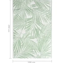 Buiten Vloerkleden|Buiten Vloerkleden-vidaXL - Buitenkleed - Groen - Polypropyleen - 190 x 290 cm