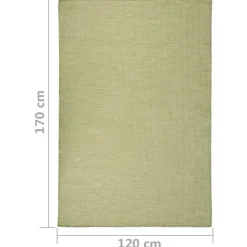 Buiten Vloerkleden|Buiten Vloerkleden-vidaXL - Buitenkleed - Groen - Kunststof - 120 x 170 cm