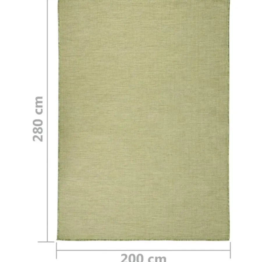 Buiten Vloerkleden|Buiten Vloerkleden-vidaXL - Buitenkleed - Groen - Kunststof - 200 x 280 cm