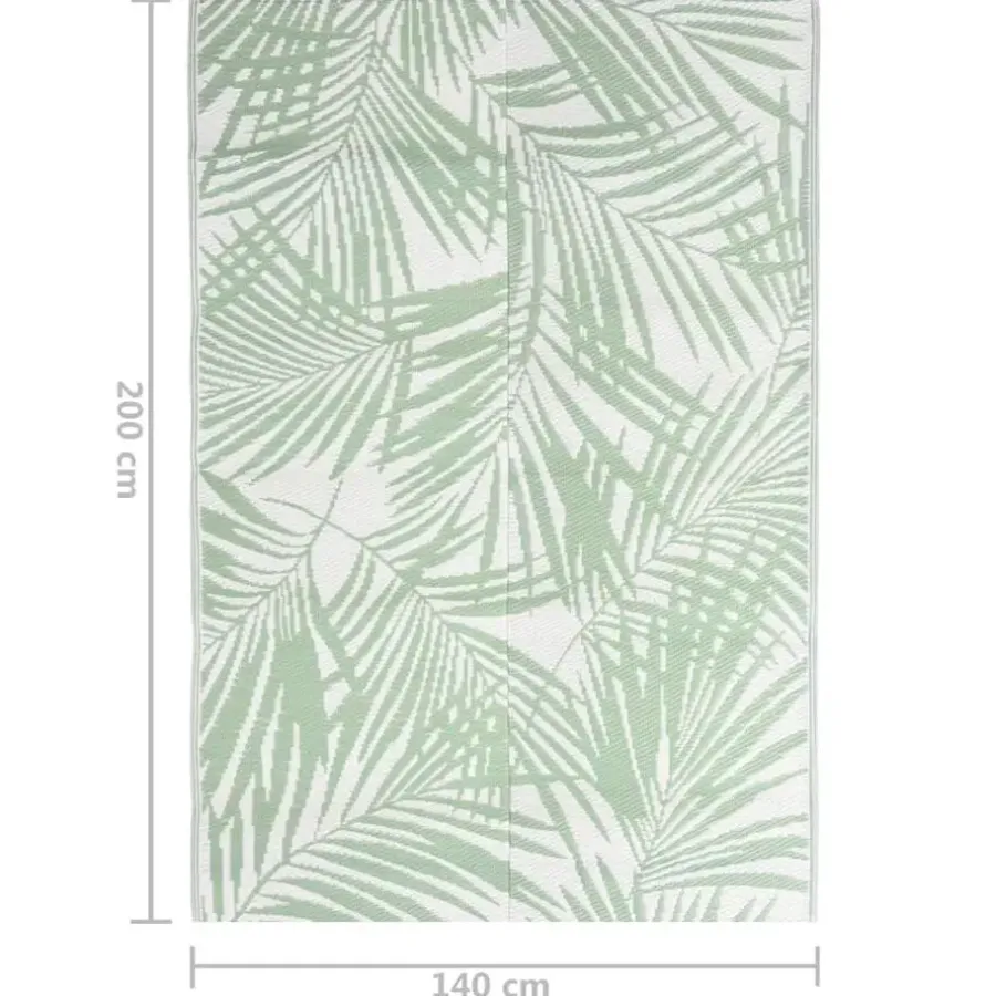 Buiten Vloerkleden|Buiten Vloerkleden-vidaXL - Buitenkleed - Groen - Polypropyleen - 140 x 200 cm