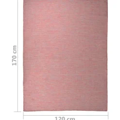 Buiten Vloerkleden|Buiten Vloerkleden-vidaXL - Buitenkleed - Rood - Kunststof - 120 x 170 cm