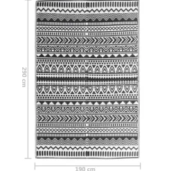 vidaXL - Buitenkleed - Zwart - Polypropyleen - 190 x 290 cm