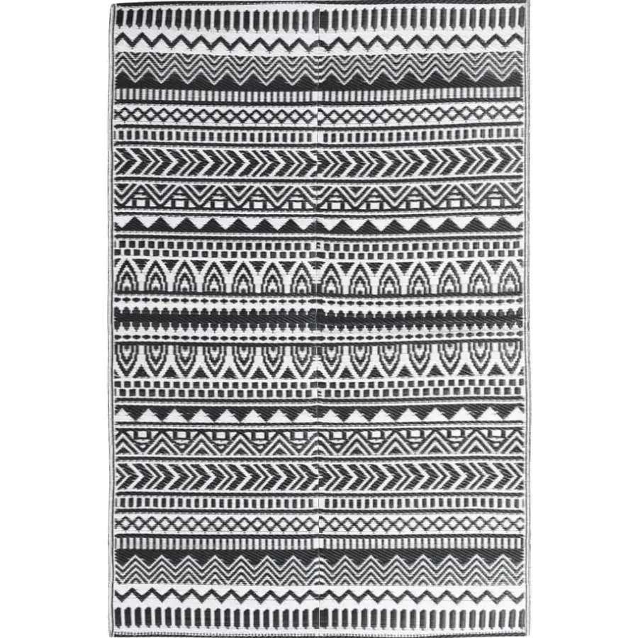 vidaXL - Buitenkleed - Zwart - Polypropyleen - 120 x 180 cm