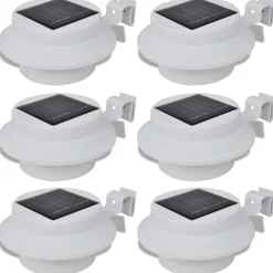 Wandlampen-vidaXL - Buitenlamp - Wit - Kunststof - 6 stuks