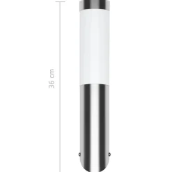 Wandlampen-vidaXL - Buitenverlichting - Zilver - Roestvrij staal