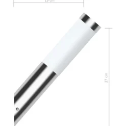 Wandlampen-vidaXL - Buitenverlichting - Zilver - Roestvrij staal