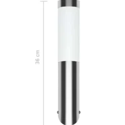 Wandlampen-vidaXL - Buitenverlichting - Zilver - Roestvrij staal