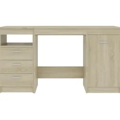 Bureaus-vidaXL - Bureau - Bruin - Bewerkt hout