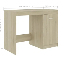 Bureaus-vidaXL - Bureau - Bruin - Bewerkt hout