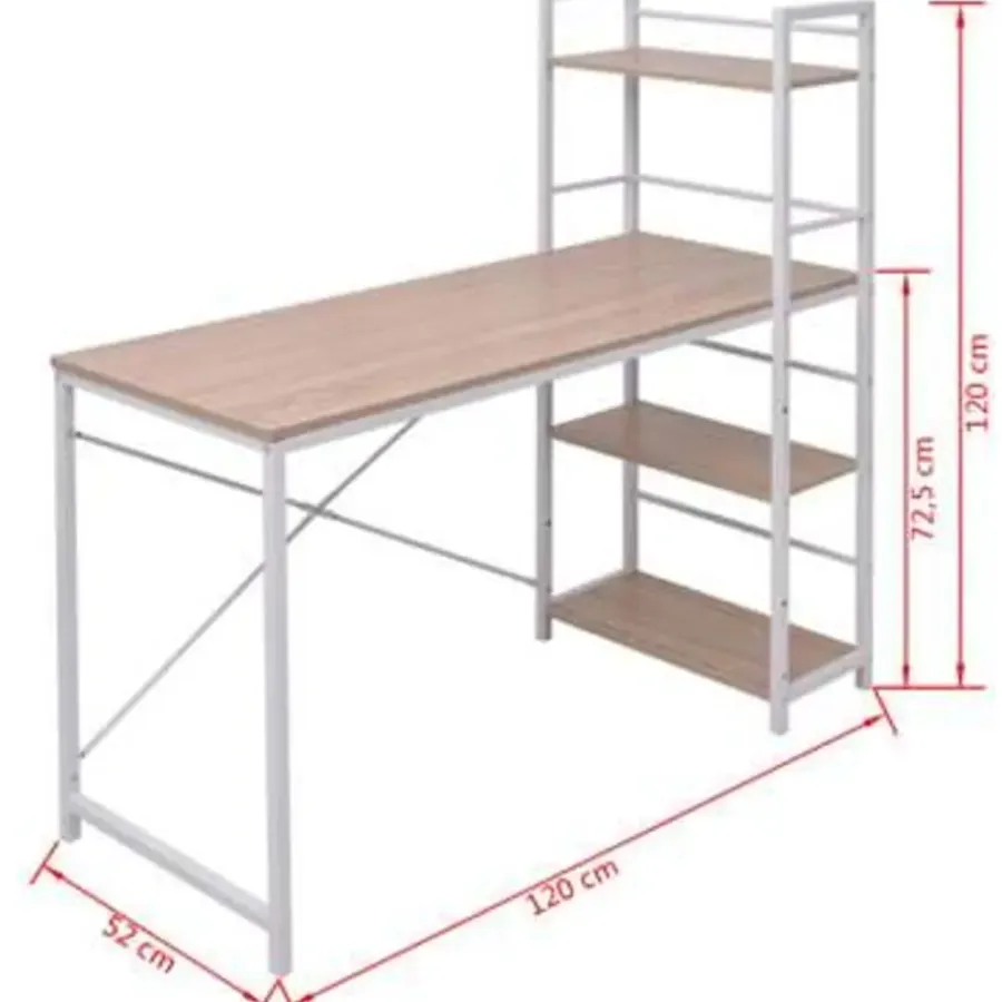 Bureaus-vidaXL - Bureau - Bruin - Bewerkt hout
