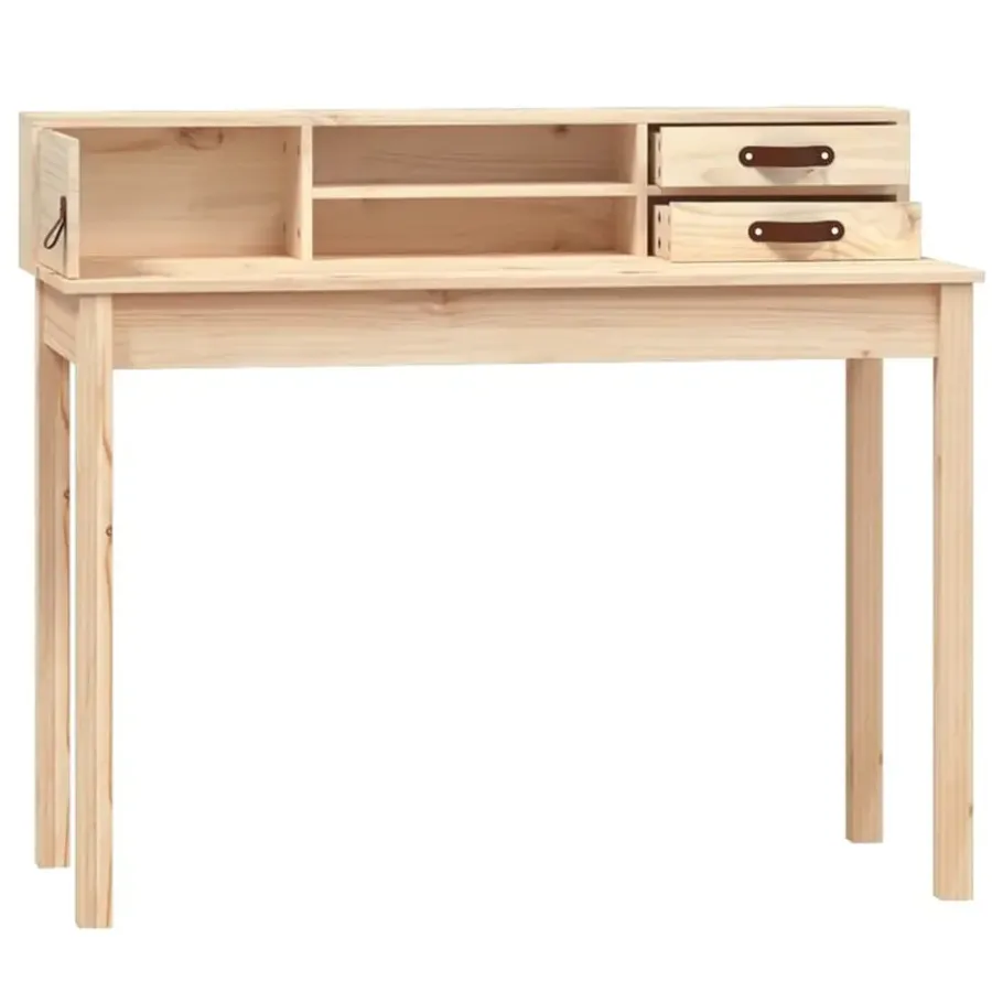 vidaXL - Bureau - Bruin - Grenenhout