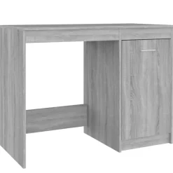 Bureaus-vidaXL - Bureau - Grijs - Bewerkt hout