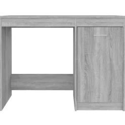 Bureaus-vidaXL - Bureau - Grijs - Bewerkt hout