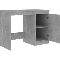 Bureaus-vidaXL - Bureau - Grijs - Bewerkt hout