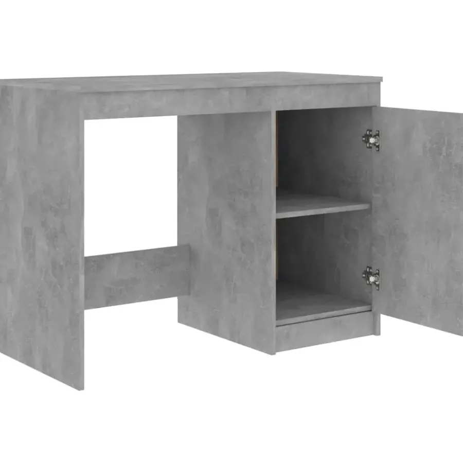 Bureaus-vidaXL - Bureau - Grijs - Bewerkt hout