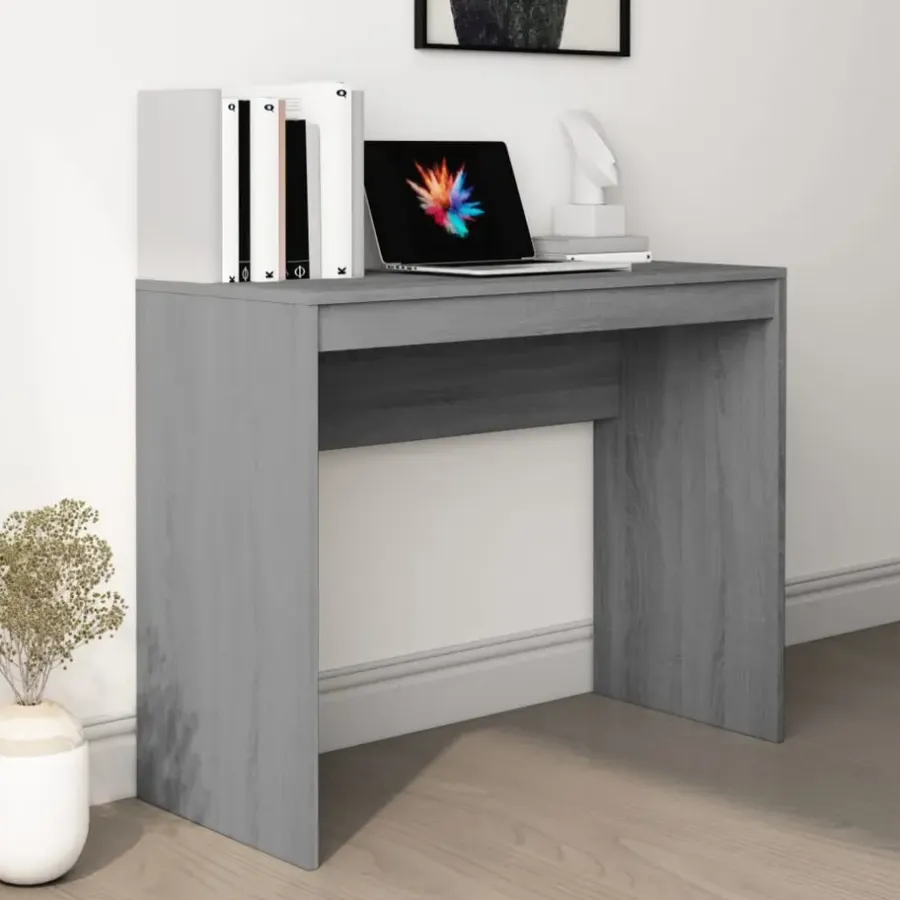 Bureaus-vidaXL - Bureau - Grijs - Bewerkt hout