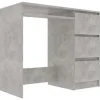 vidaXL - Bureau - Grijs - Bewerkt hout