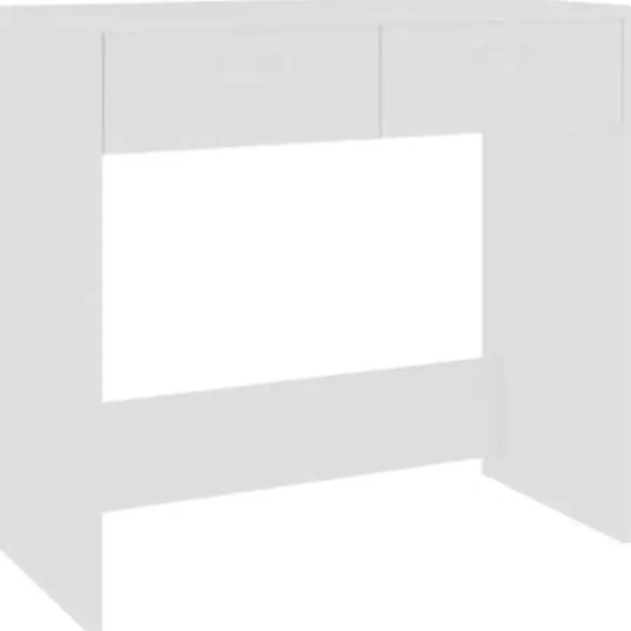 Bureaus-vidaXL - Bureau - Wit - Bewerkt hout