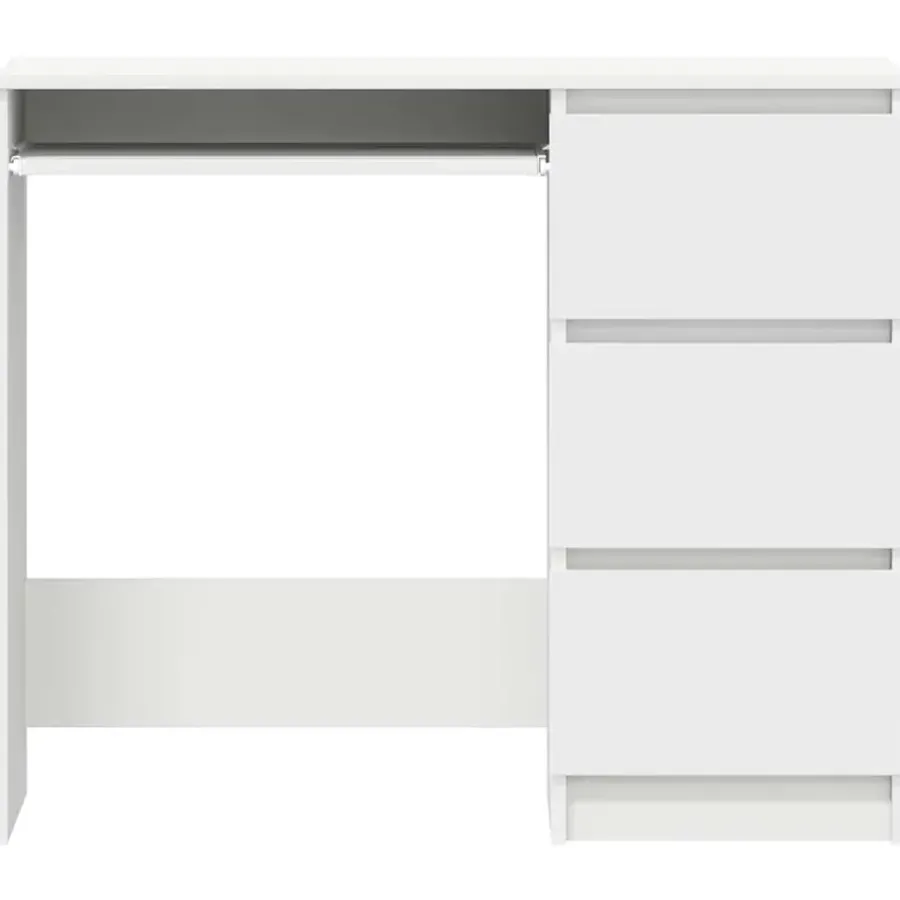 Bureaus-vidaXL - Bureau - Wit - Bewerkt hout