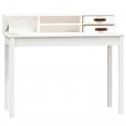 vidaXL - Bureau - Wit - Grenenhout