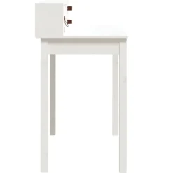vidaXL - Bureau - Wit - Grenenhout