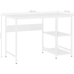 vidaXL - Bureau - Wit - MDF