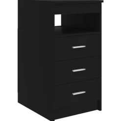vidaXL - Bureau - Zwart - Bewerkt hout