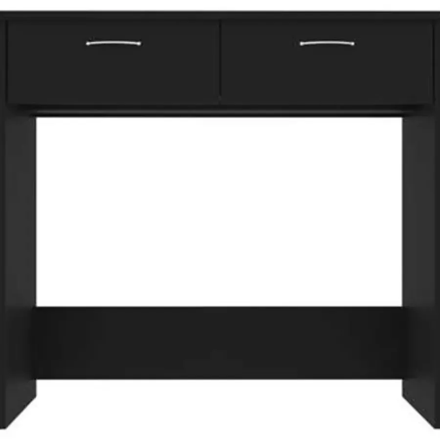 vidaXL - Bureau - Zwart - Bewerkt hout