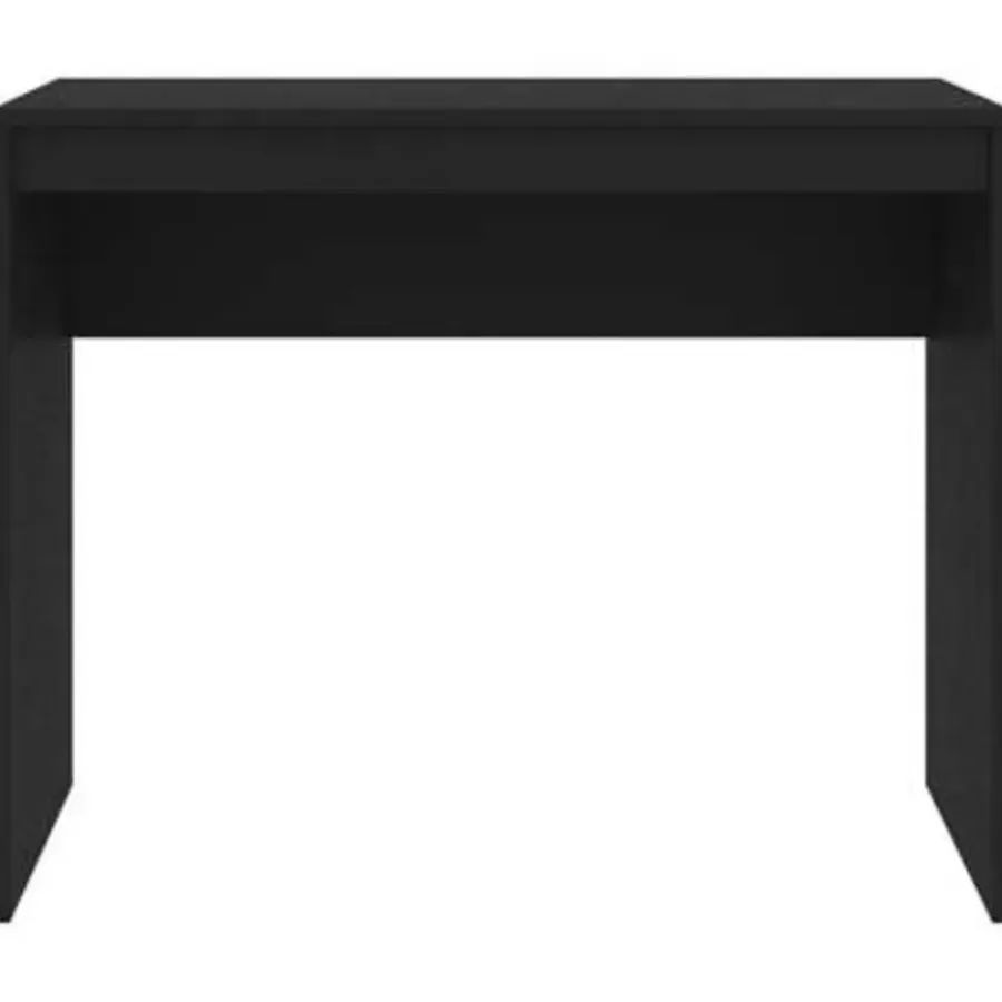 vidaXL - Bureau - Zwart - Bewerkt hout