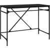 vidaXL - Bureau - Zwart - Bewerkt hout