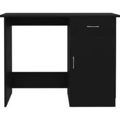 Bureaus-vidaXL - Bureau - Zwart - Bewerkt hout
