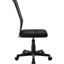 Bureaustoelen|Bureaustoelen-vidaXL - Bureaustoel - Zwart - Gaas