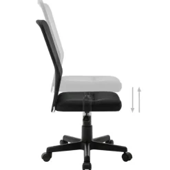 Bureaustoelen|Bureaustoelen-vidaXL - Bureaustoel - Zwart - Gaas