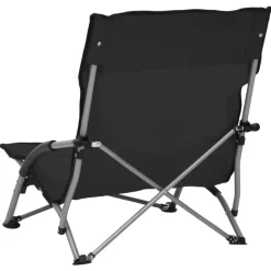 Kamperen En Outdoor-vidaXL - Campingstoel - Zwart - Stof - 2 stuks