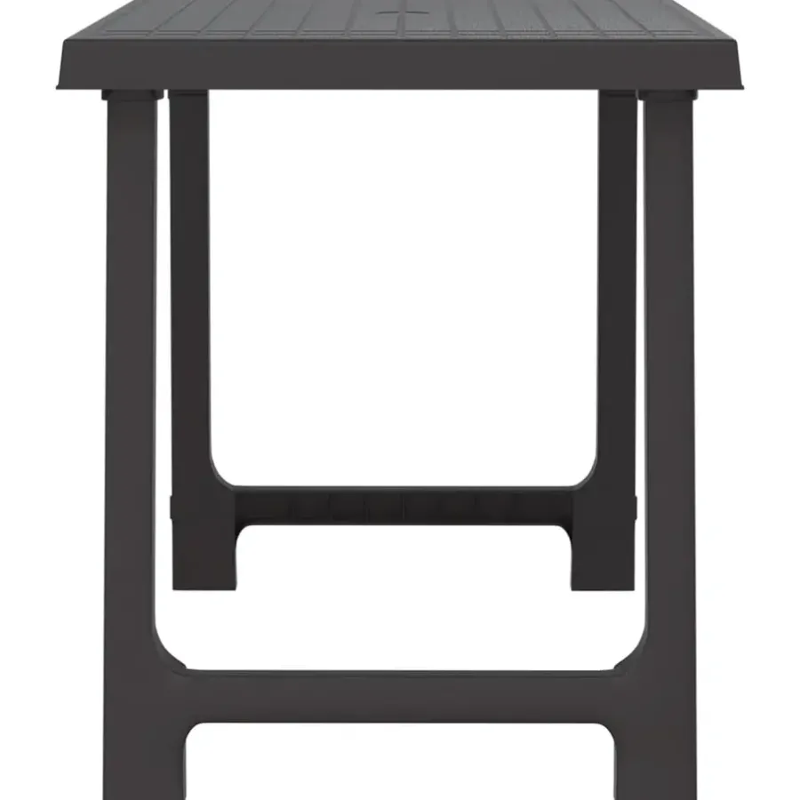 vidaXL - Campingtafel - Antracietkleurig - Polypropyleen - 79x56x64 cm