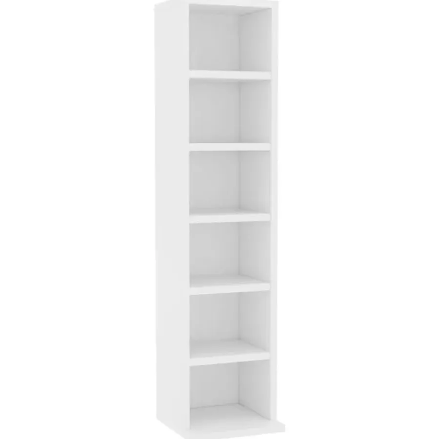 vidaXL - Cd-kast - Wit - Bewerkt hout
